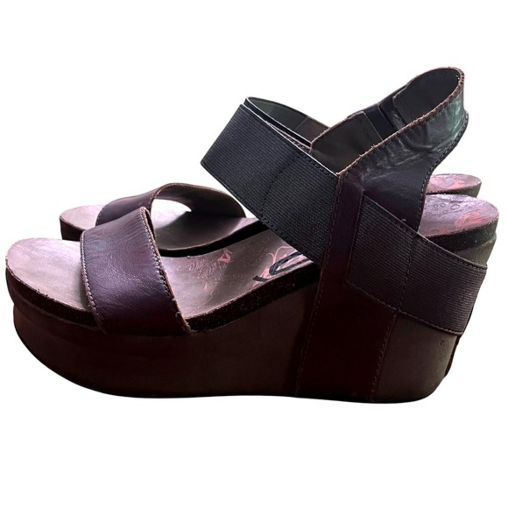 DBT Platform Wedge Sandals Elastic Ankle Strap Comfort‎ Casual Shoes